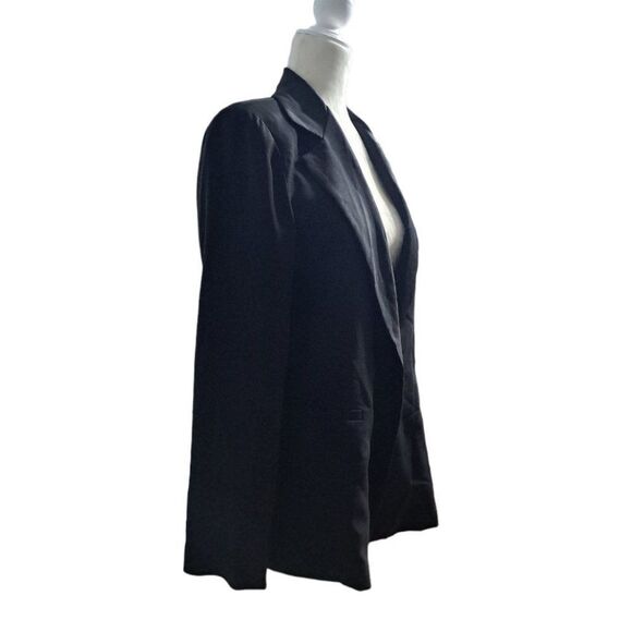 Lulu's Woman's Black Blazer Notch Lapel Long Sleeve Work Wear Processional  M - Picture 5 of 7